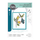 Sizzix A5 Cosmopolitan Clear Stamp Set With Stencil By Stacey Park - Farfalllina*