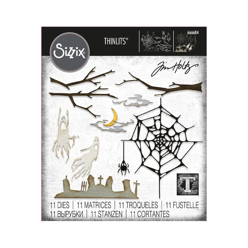 Sizzix Thinlits Dies By Tim Holtz 11/Pkg - Vault Fright Night