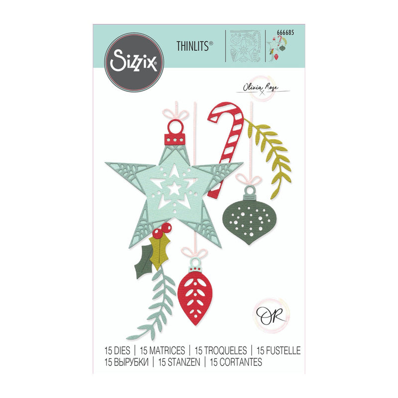 Sizzix Thinlits Dies By Olivia Rose 15/Pkg - Festive Decorations