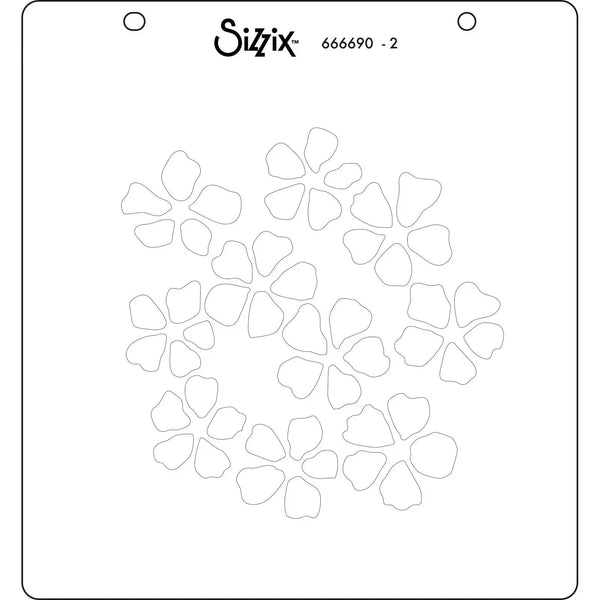 Sizzix Layered Stencils By Eileen Hull 4/Pkg - Watercolour Flowers & Lattice*