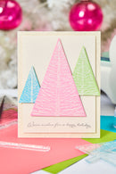 Sizzix A5 Cosmopolitan Christmas Clear Stamp Set With Stencil By Stacey Park - Merry & Bright