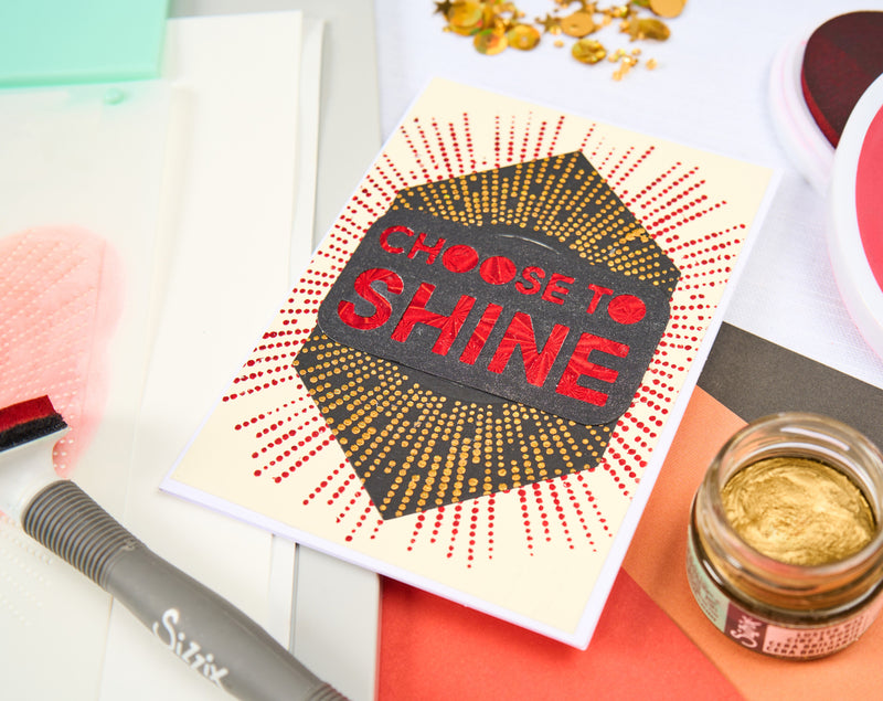 Sizzix A6 Layered Cosmopolitan Stencil By Stacey Park - Shine Bright