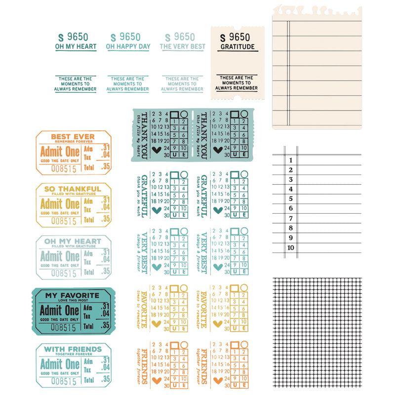 Sizzix A5 Clear Stamps With Framelits Die By 49 And Market - Forever Journal Essentials