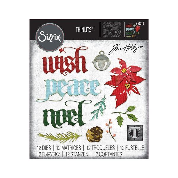 Sizzix Thinlits Die Set 12/Pkg By Tim Holtz - Vault Holiday Classic