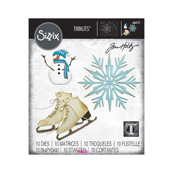 Sizzix Thinlits Die Set 10/Pkg By Tim Holtz - Vault Winter Wishes