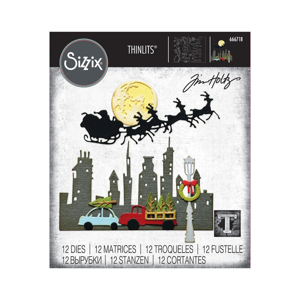 Sizzix Thinlits Die Set 12/Pkg By Tim Holtz - Vault Christmas Magic