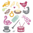 Sizzix A5 Clear Stamps Set 30/Pkg By Catherine Pooler - 12 Days Of Christmas*