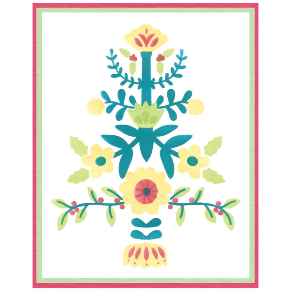Sizzix A6 Layered Stencils 4/Pkg By Catherine Pooler - Folk Tree*
