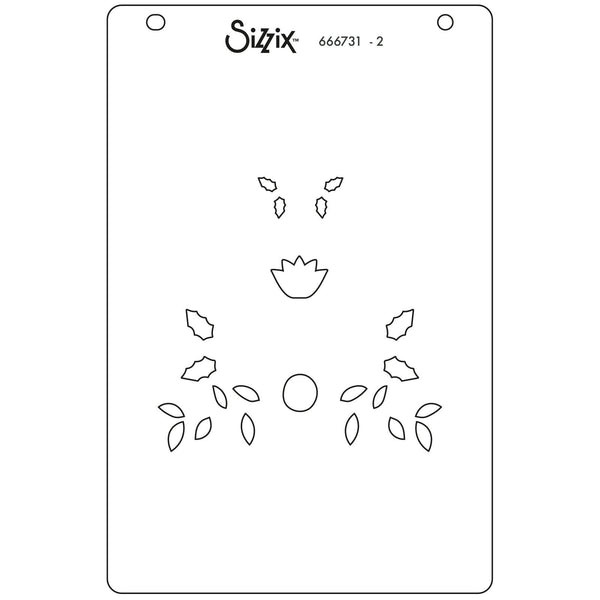 Sizzix A6 Layered Stencils 4/Pkg By Catherine Pooler - Folk Tree*