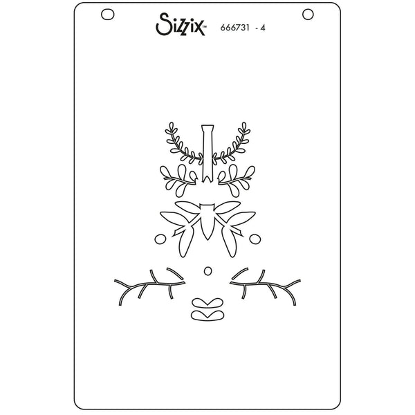 Sizzix A6 Layered Stencils 4/Pkg By Catherine Pooler - Folk Tree*