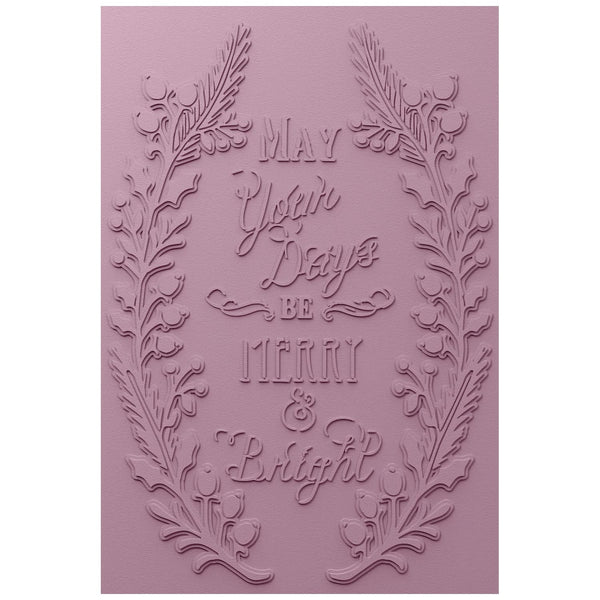 Sizzix 3D Textured Impressions Embossing Folder By Jen Long - Merry & Bright*