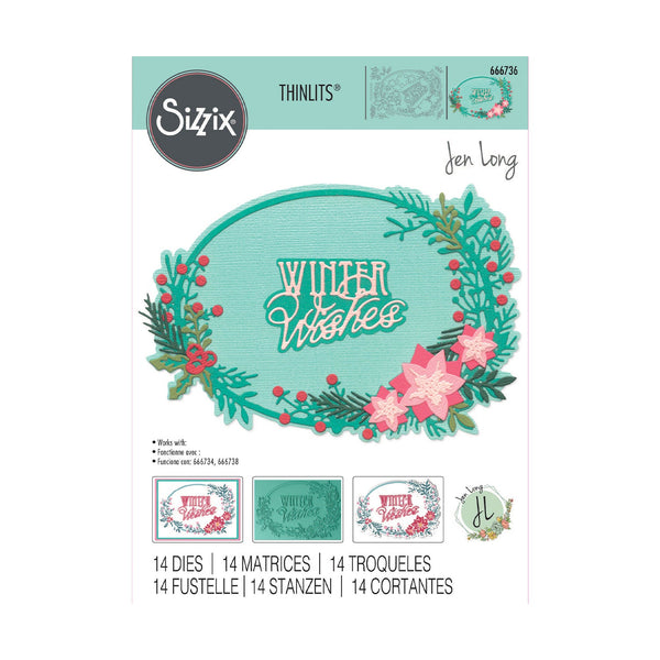 Sizzix Thinlits Die Set 14/Pkg By Jen Long - Winter Wishes #2