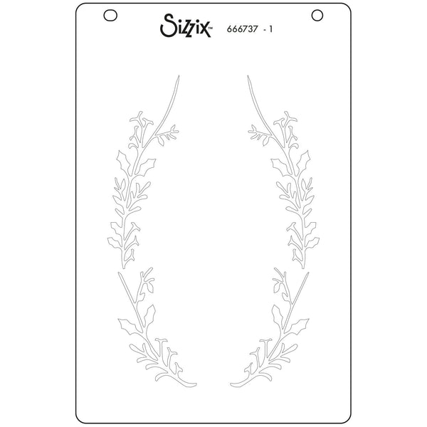Sizzix A6 Layered Stencils 4/Pkg by Jen Long - Merry & Bright