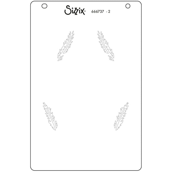 Sizzix A6 Layered Stencils 4/Pkg by Jen Long - Merry & Bright