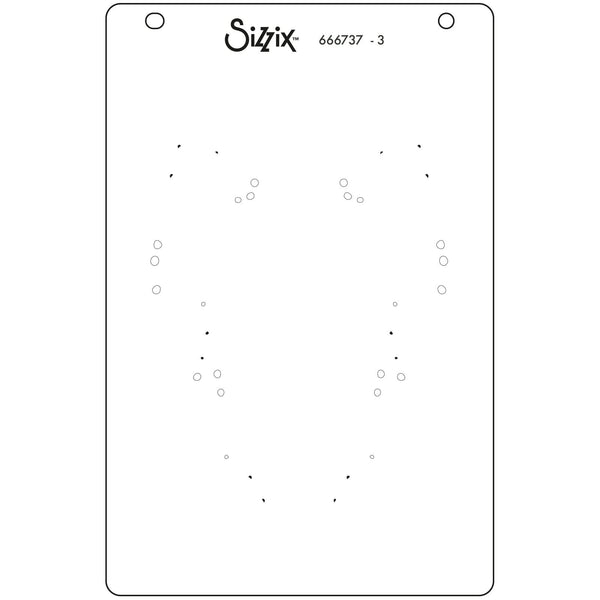 Sizzix A6 Layered Stencils 4/Pkg by Jen Long - Merry & Bright
