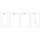Sizzix A6 Layered Stencils 4/Pkg by Jen Long - Merry & Bright