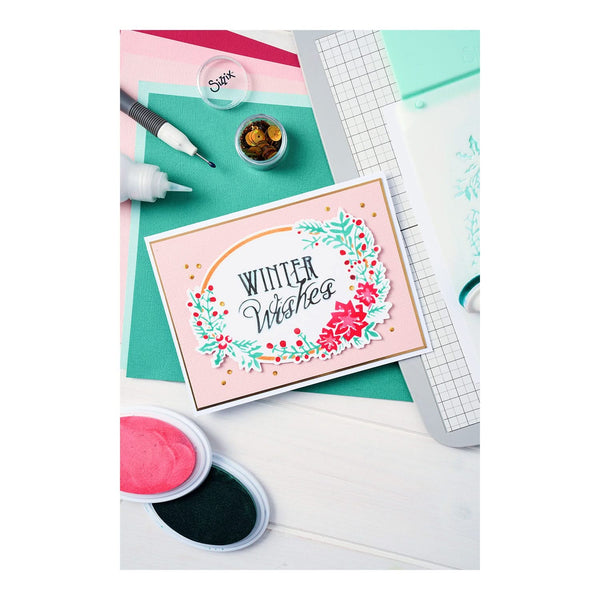 Sizzix A6 Layered Stencils 4/Pkg By Jen Long - Winter Wishes