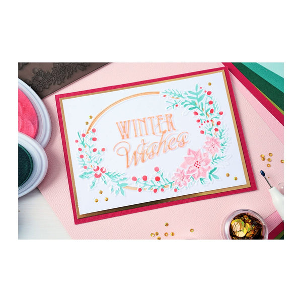 Sizzix A6 Layered Stencils 4/Pkg By Jen Long - Winter Wishes