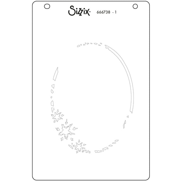 Sizzix A6 Layered Stencils 4/Pkg By Jen Long - Winter Wishes