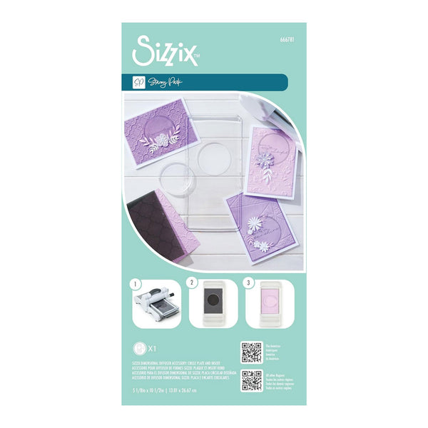 Sizzix Dimensional Diffuser Accessory By Stacey Park - Circle Plate & Insert