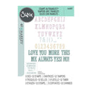 Sizzix A5 Clear Stamps w/Framelits Dies By 49 And Market - Fine Line Alpha 01*