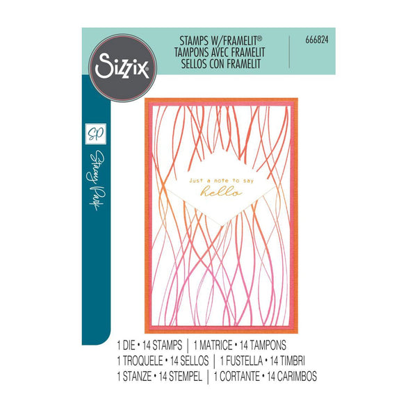 Sizzix A5 Clear Stamps W/Framelits Dies By Stacey Park 14/Pk - Creative Coordinations - Live Wire