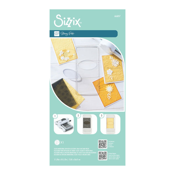 Sizzix Dimensional Diffuser Accessory By Stacey Park - Oval Plate & Insert