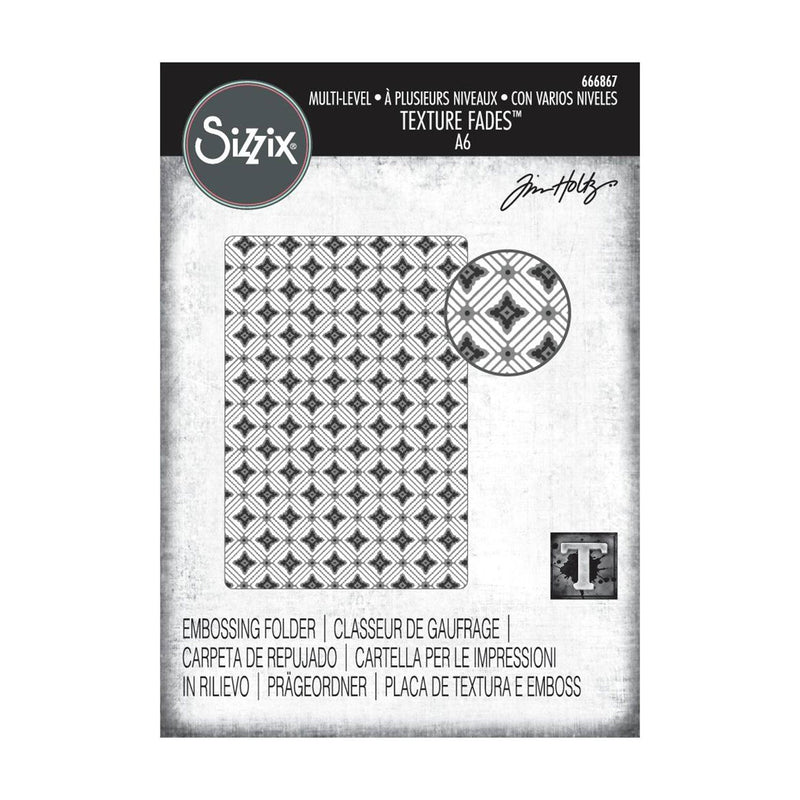 Sizzix Textured Impressions Embossing Folder by Tim Holtz - Vault Diamonds