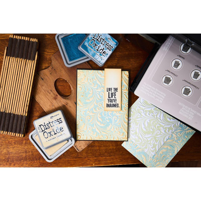 Sizzix Textured Impressions Embossing Folder by Tim Holtz - Vault Flourish