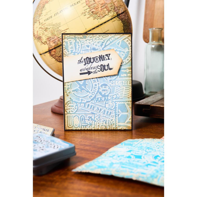 Sizzix Textured Impressions Embossing Folder by Tim Holtz - Vault Airmail