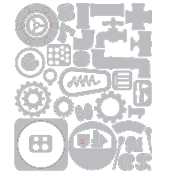 Sizzix Thinlits Die Set 37/Pkg by Tim Holtz - Vault Industrial