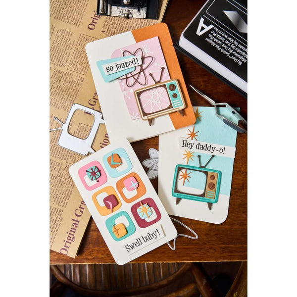 Sizzix Thinlits Die Set 24/Pkg by Tim Holtz - Vault Atomic Retro