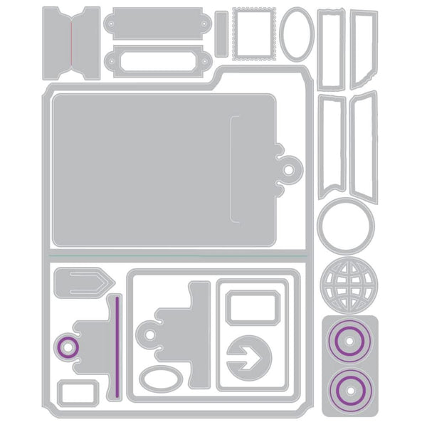 Sizzix Thinlits Die Set 24/Pkg by Tim Holtz - Vault Noteworthy
