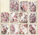 Poppy Crafts Burnt Edge Scrap Paper Pack - Pink Florals