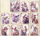 Poppy Crafts Burnt Edge Scrap Paper Pack - Violet Animals