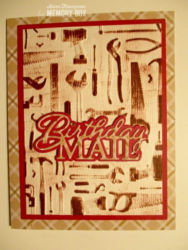 Memory Box 3D Embossing Folder 4.5"X5.75" Toolshed