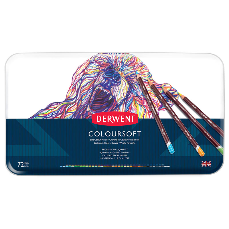 Derwent Coloursoft Pencil Tin Set - 72 Pencils