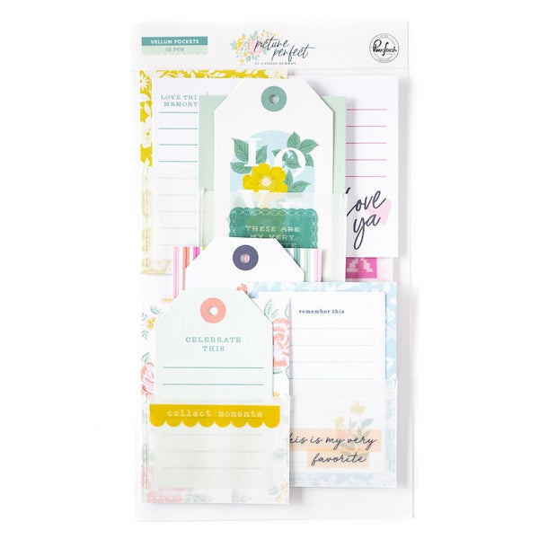 Pinkfresh Studio Vellum Die-Cuts Ephemera Pack 12/Pkg Picture Perfect