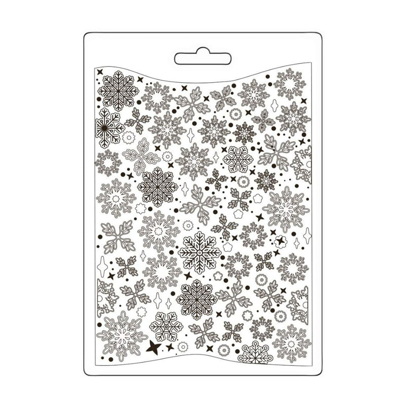 Stamperia Soft Maxi Mould A5 - Create Happiness Dewdrops - Snowflakes