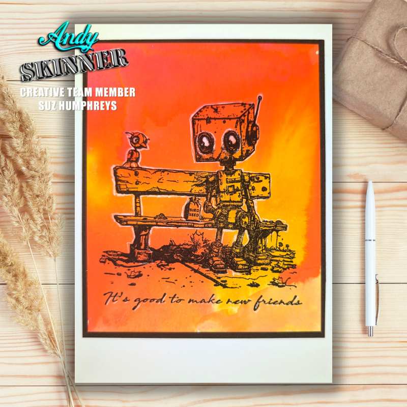 Creative Expressions Pre-Cut Rubber Stamp By Andy Skinner - Bot-ology - Spread A Little Kindness