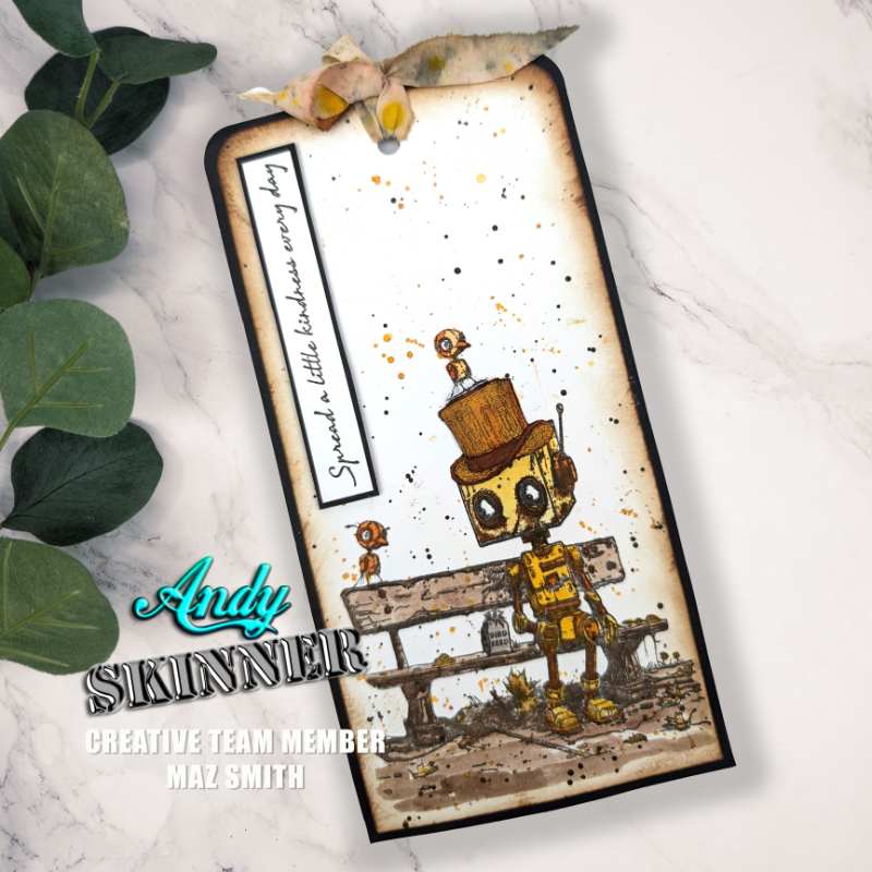 Creative Expressions Pre-Cut Rubber Stamp By Andy Skinner - Bot-ology - Spread A Little Kindness