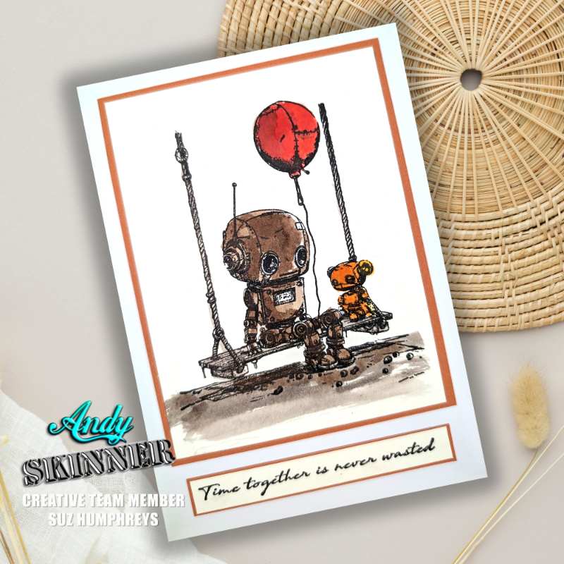 Creative Expressions Pre-Cut Rubber Stamp By Andy Skinner - Bot-ology - Time Together