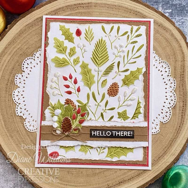 Creative Expressions Companion Colouring Stencil 6"x 8" 2/Pkg - Winter Foliage