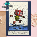 Creative Expressions Pre-Cut Rubber Stamp By Andy Skinner - Bot-ology - Rainy Day