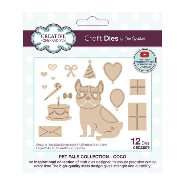 Creative Expressions Craft Die By Sue Wilson - Pet Pals Collection - Coco