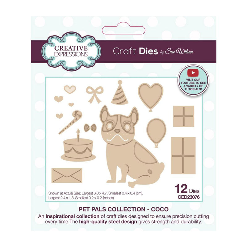 Creative Expressions Craft Die By Sue Wilson - Pet Pals Collection - Coco