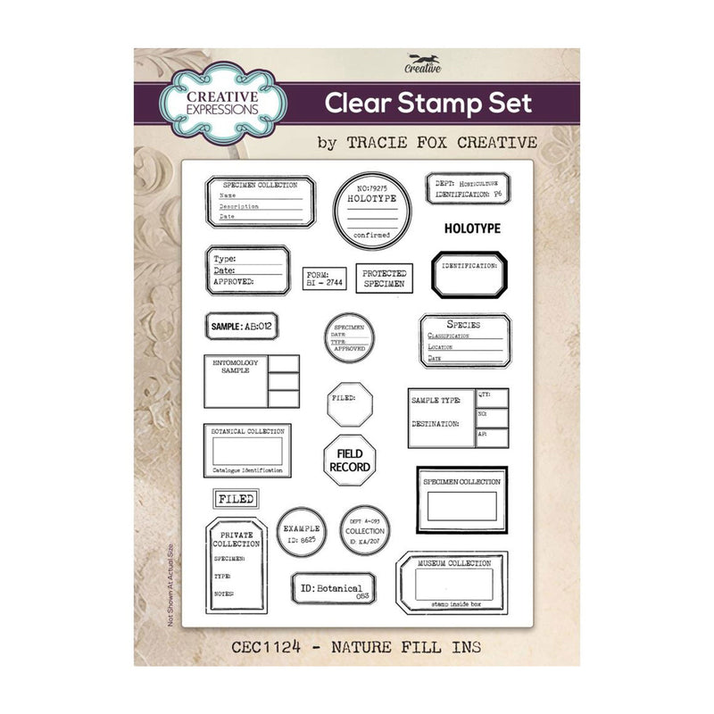 Creative Expressions Clear Stamp Set 6"x 8" By Tracie Fox - Nature Fill-Ins