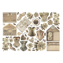 Stamperia Cardstock Ephemera Adhesive Paper Cut Outs^ - Old Lace