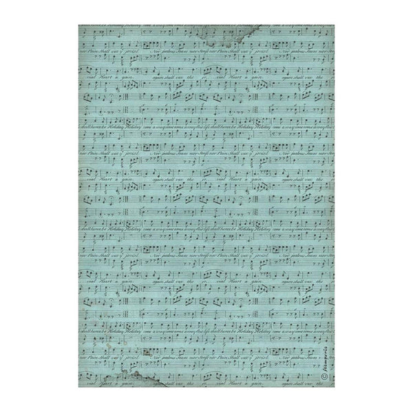 Stamperia Rice Paper Sheet A4 - Music - Background Score