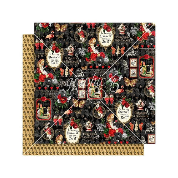 Graphic 45 Collection Pack 8"x 8" - Curiouser & Curiouser